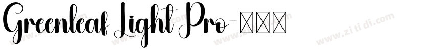 Greenleaf Light Pro字体转换